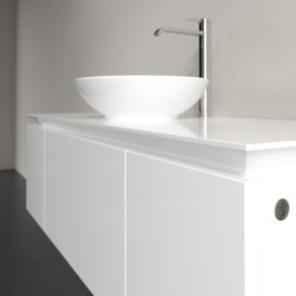 Тумба під раковину Villeroy & Boch Legato 120х38 см з підсвічуванням МДФ/ДСП білий глянсовий B577L0DH