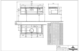 Тумба під раковину Villeroy & Boch Legato 120х38 см з підсвічуванням МДФ/ДСП білий глянсовий B577L0DH