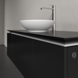 Тумба под раковину Villeroy & Boch Legato 120х38 см с подсветкой МДФ/ДСП черный матовый лак B577L0PD