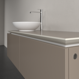 Тумба под раковину Villeroy & Boch Legato 120х38 см с подсветкой ДСП трюфель серый B579L0VG