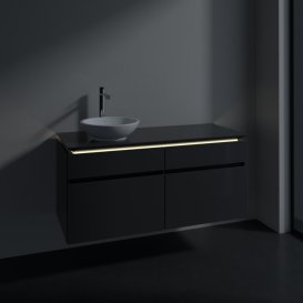 Тумба под раковину Villeroy & Boch Legato 120х55 см с подсветкой МДФ/ДСП глянцевый серый B580L0FP