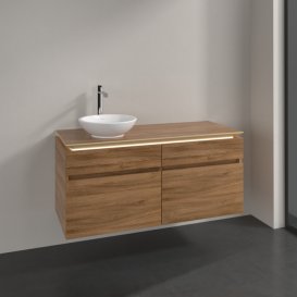 Тумба под раковину Villeroy & Boch Legato 120х55 см с подсветкой ДСП дуб канзас B580L0RH