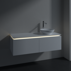 Тумба під раковину Villeroy & Boch Legato 120х38 см з підсвічуванням ДСП білий матовий B581L0MS