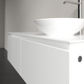 Тумба під раковину Villeroy & Boch Legato 120х38 см з підсвічуванням ДСП білий матовий B581L0MS