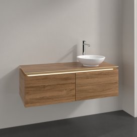 Тумба під раковину Villeroy & Boch Legato 120х38 см з підсвічуванням ДСП дуб канзас B581L0RH