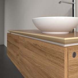 Тумба під раковину Villeroy & Boch Legato 120х38 см з підсвічуванням ДСП дуб канзас B581L0RH