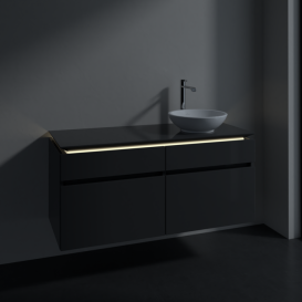 Тумба під раковину Villeroy & Boch Legato 120х55 см з підсвічуванням МДФ/ДСП глянсовий сірий B582L0FP