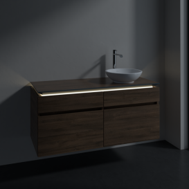 Тумба під раковину Villeroy & Boch Legato 120х55 см з підсвічуванням ДСП дуб аризона B582L0VH