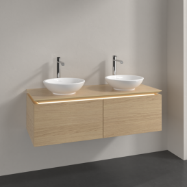 Тумба под раковину Villeroy & Boch Legato 120х38 см с подсветкой ДСП северный дуб B583L0VJ