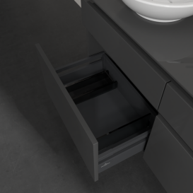 Тумба під раковину Villeroy & Boch Legato 120х55 см з підсвічуванням МДФ/ДСП глянсовий сірий B584L0FP