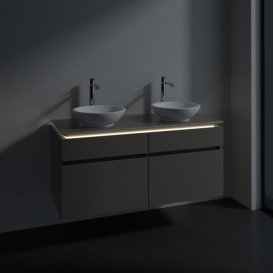 Тумба под раковину Villeroy & Boch Legato 120х55 см с подсветкой ДСП трюфель серый B584L0VG