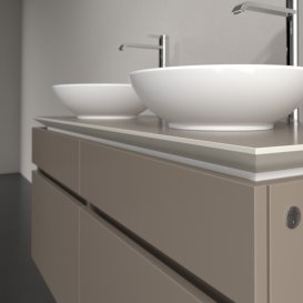 Тумба под раковину Villeroy & Boch Legato 120х55 см с подсветкой ДСП трюфель серый B584L0VG