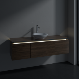 Тумба під раковину Villeroy & Boch Legato 140х38 см з підсвічуванням ДСП дуб аризона B585L0VH