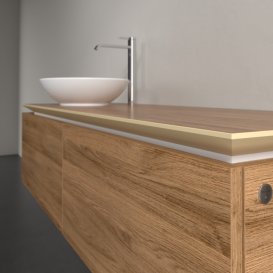 Тумба под раковину Villeroy & Boch Legato 140х38 см с подсветкой ДСП дуб канзас B587L0RH