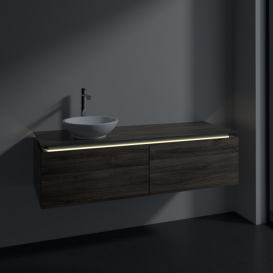 Тумба под раковину Villeroy & Boch Legato 140х38 см с подсветкой ДСП каменный дуб B587L0RK
