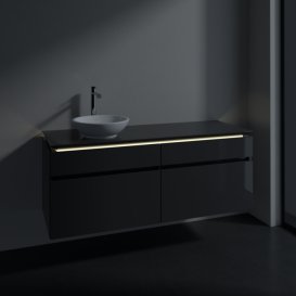 Тумба под раковину Villeroy & Boch Legato 140х55 см с подсветкой МДФ/ДСП глянцевый серый B588L0FP