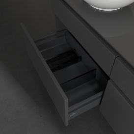 Тумба под раковину Villeroy & Boch Legato 140х55 см с подсветкой МДФ/ДСП глянцевый серый B588L0FP