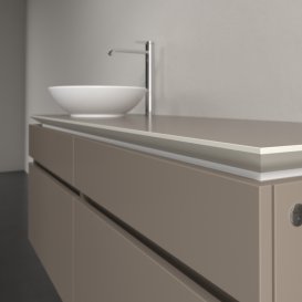 Тумба под раковину Villeroy & Boch Legato 140х55 см с подсветкой ДСП трюфель серый B588L0VG