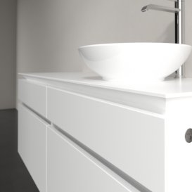 Тумба под раковину Villeroy & Boch Legato 140х55 см с подсветкой ДСП белый матовый B590L0MS