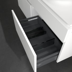 Тумба под раковину Villeroy & Boch Legato 140х55 см с подсветкой ДСП белый матовый B590L0MS