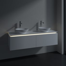 Тумба под раковину Villeroy & Boch Legato 140х38 см с подсветкой ДСП белый матовый B591L0MS