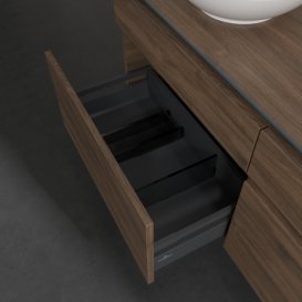 Тумба под раковину Villeroy & Boch Legato 140х55 см с подсветкой ДСП дуб аризона B592L0VH