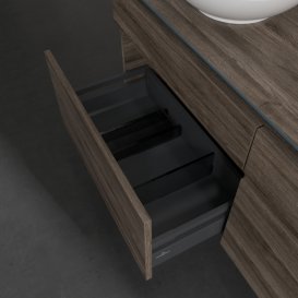 Тумба под раковину Villeroy & Boch Legato 140х55 см с подсветкой ДСП каменный дуб B592L0RK