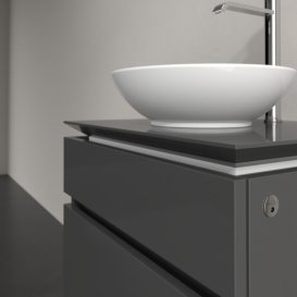 Тумба под раковину Villeroy & Boch Legato 60х55 см с подсветкой МДФ/ДСП глянцевый серый B568L0FP