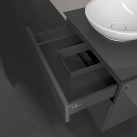 Тумба под раковину Villeroy & Boch Legato 60х55 см с подсветкой МДФ/ДСП глянцевый серый B568L0FP