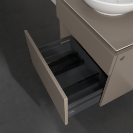 Тумба под раковину Villeroy & Boch Legato 60х55 см с подсветкой ДСП трюфель серый B568L0VG