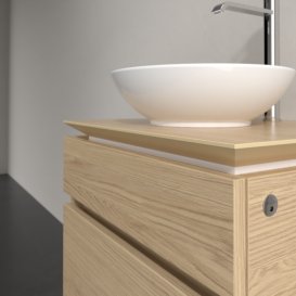 Тумба под раковину Villeroy & Boch Legato 60х55 см с подсветкой ДСП северный дуб B568L0VJ