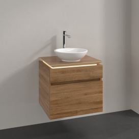 Тумба под раковину Villeroy & Boch Legato 60х55 см с подсветкой ДСП дуб канзас B568L0RH