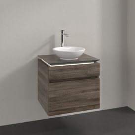 Тумба под раковину Villeroy & Boch Legato 60х55 см с подсветкой ДСП каменный дуб B568L0RK