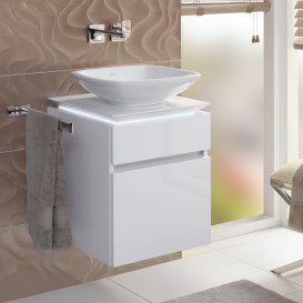 Тумба под раковину Villeroy & Boch Legato 60х55 см с подсветкой ДСП каменный дуб B568L0RK