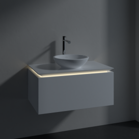 Тумба под раковину Villeroy & Boch Legato 80х38 см с подсветкой МДФ/ДСП глянцевый белый B569L0DH
