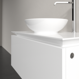 Тумба под раковину Villeroy & Boch Legato 80х38 см с подсветкой МДФ/ДСП глянцевый белый B569L0DH