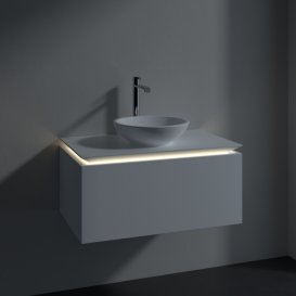 Тумба под раковину Villeroy & Boch Legato 80х38 см с подсветкой ДСП белый матовый B569L0MS
