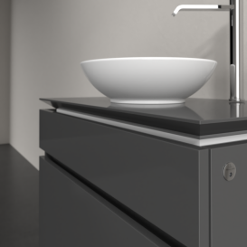 Тумба под раковину Villeroy & Boch Legato 80х55 см с подсветкой МДФ/ДСП глянцевый серый B570L0FP