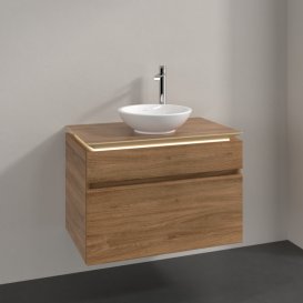 Тумба под раковину Villeroy & Boch Legato 80х55 см с подсветкой ДСП дуб канзас B570L0RH