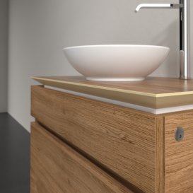 Тумба под раковину Villeroy & Boch Legato 80х55 см с подсветкой ДСП дуб канзас B570L0RH