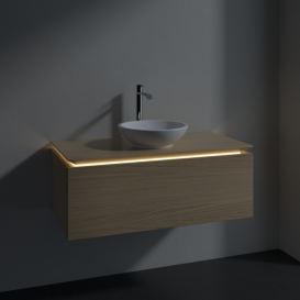Тумба под раковину Villeroy & Boch Legato 100х38 см с подсветкой ДСП северный дуб B571L0VJ