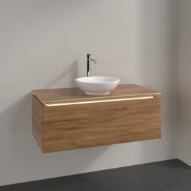 Тумба под раковину Villeroy & Boch Legato 100х38 см с подсветкой ДСП дуб канзас B571L0RH