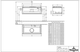 Тумба под раковину Villeroy & Boch Legato 100х38 см с подсветкой ДСП дуб канзас B571L0RH