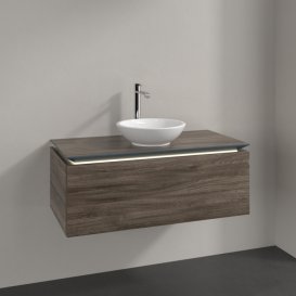 Тумба под раковину Villeroy & Boch Legato 100х38 см с подсветкой ДСП каменный дуб B571L0RK