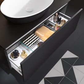 Тумба під раковину Villeroy & Boch Legato 100х38 см з підсвічуванням ДСП кам'яний дуб B571L0RK