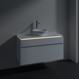 Тумба під раковину Villeroy & Boch Legato 100х55 см з підсвічуванням МДФ/ДСП білий глянсовий B572L0DH