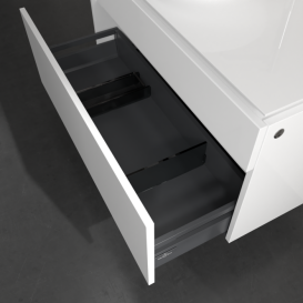 Тумба під раковину Villeroy & Boch Legato 100х55 см з підсвічуванням МДФ/ДСП білий глянсовий B572L0DH