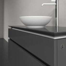 Тумба под раковину Villeroy & Boch Legato 100х55 см з підсвічуванням МДФ/ДСП глянцевый серый B572L0FP