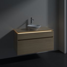 Тумба под раковину Villeroy & Boch Legato 100х55 см с подсветкой ДСП северный дуб B572L0VJ