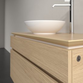 Тумба под раковину Villeroy & Boch Legato 100х55 см с подсветкой ДСП северный дуб B572L0VJ